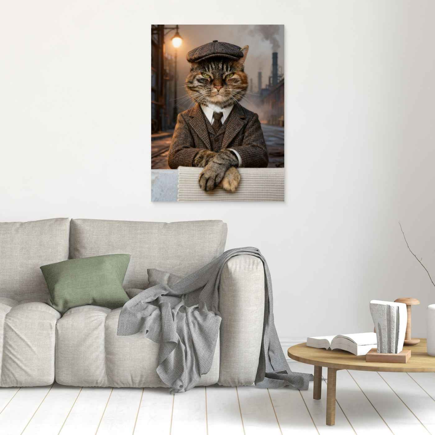 Regal Pet Portraits | Custom Peaky Blinders Style Cat Art