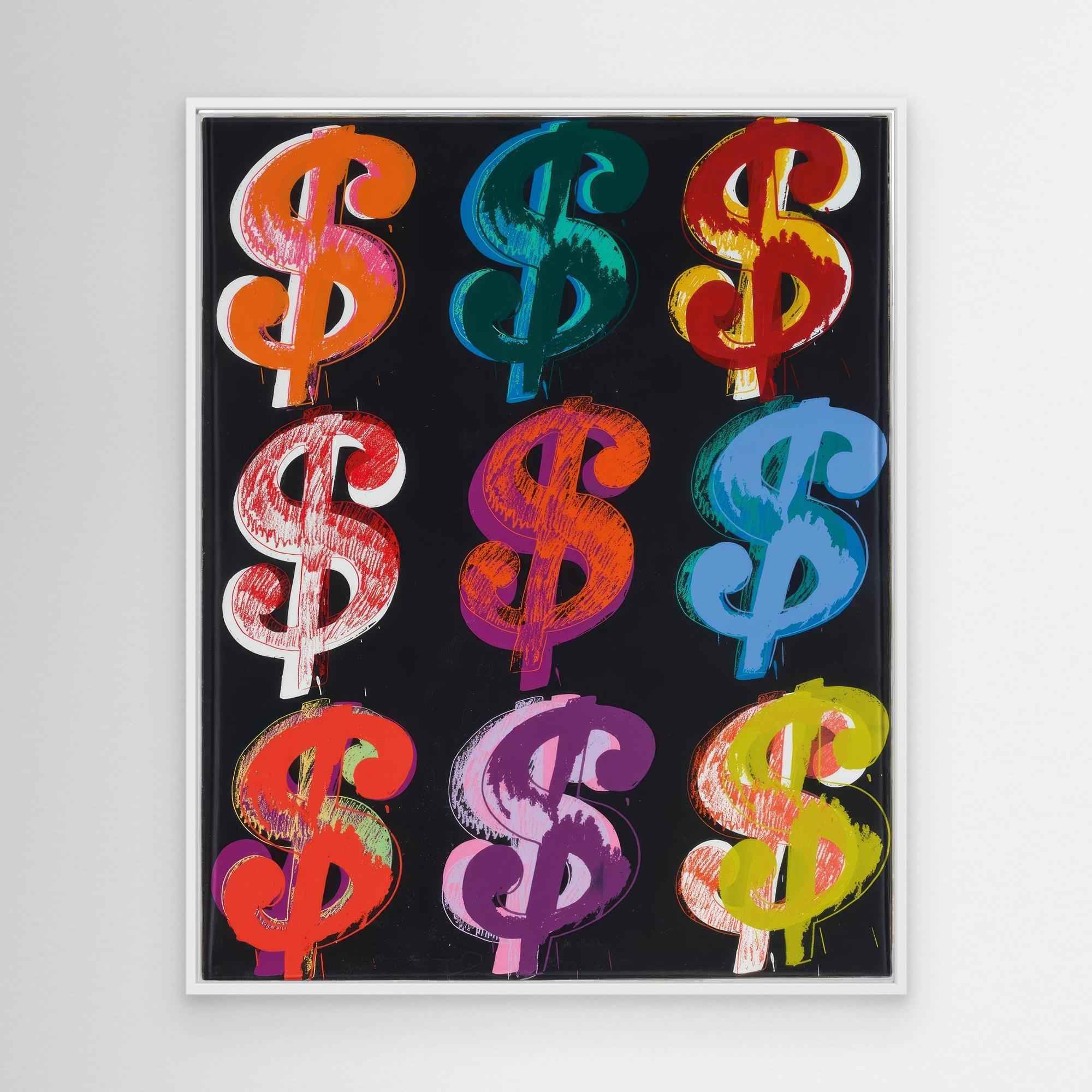 Andy Warhol Style Dollar Sign Pop Art | Bold Office Wall Art