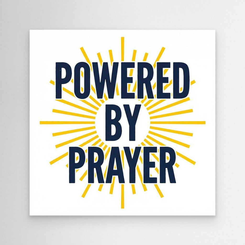 Powered by Prayer Christian Wall Art | Framed Canvas Print