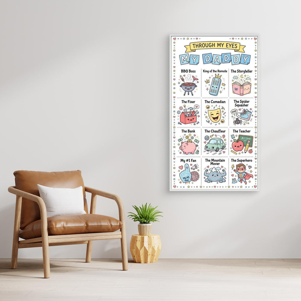 Personalised "Through My Eyes" Dad Canvas Art | Custom Gift