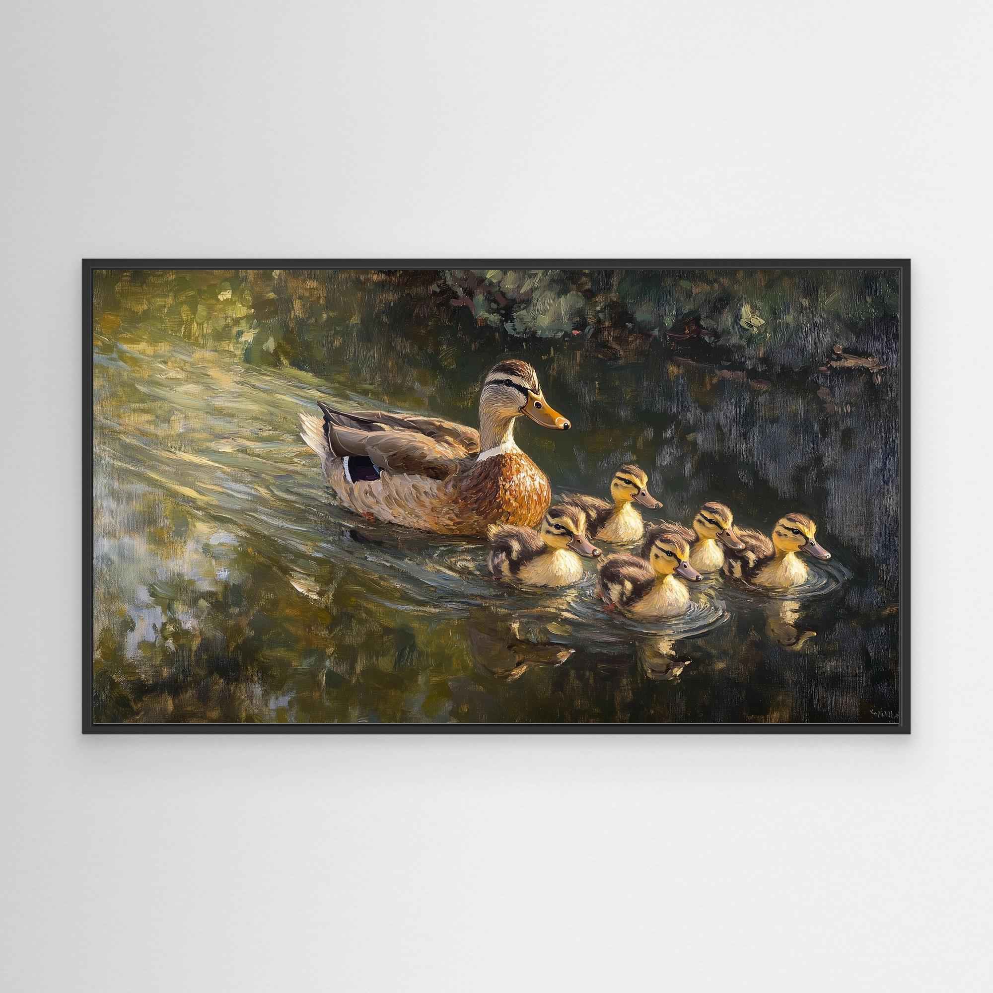 Duck & Ducklings Nursery Art | Country Cottage Wall Decor