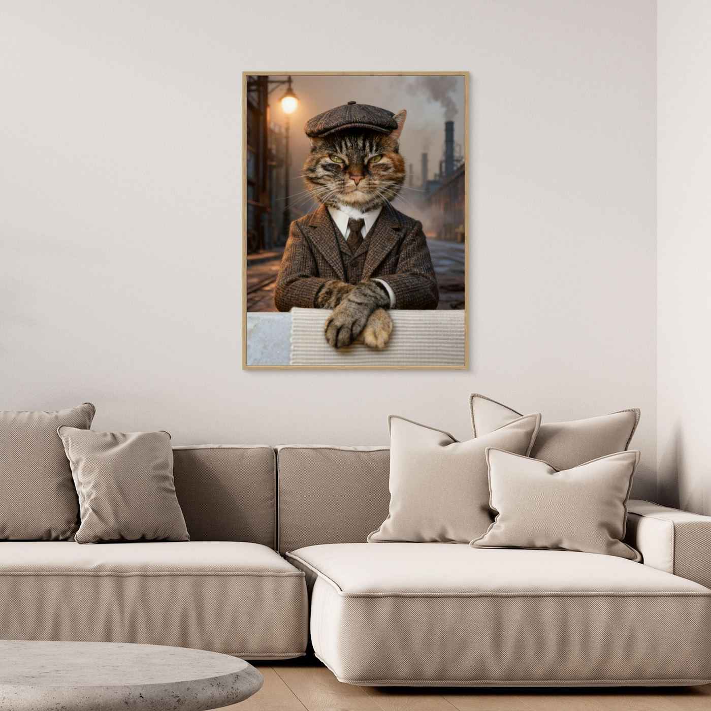 Regal Pet Portraits | Custom Peaky Blinders Style Cat Art