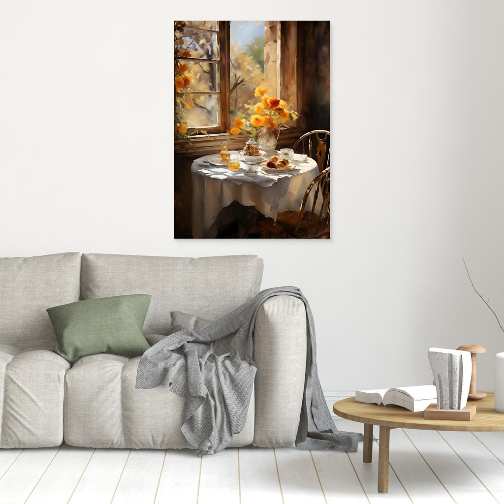 Autumn Sun Morning Table Still Life Art – Country Decor - Framed Pop Art