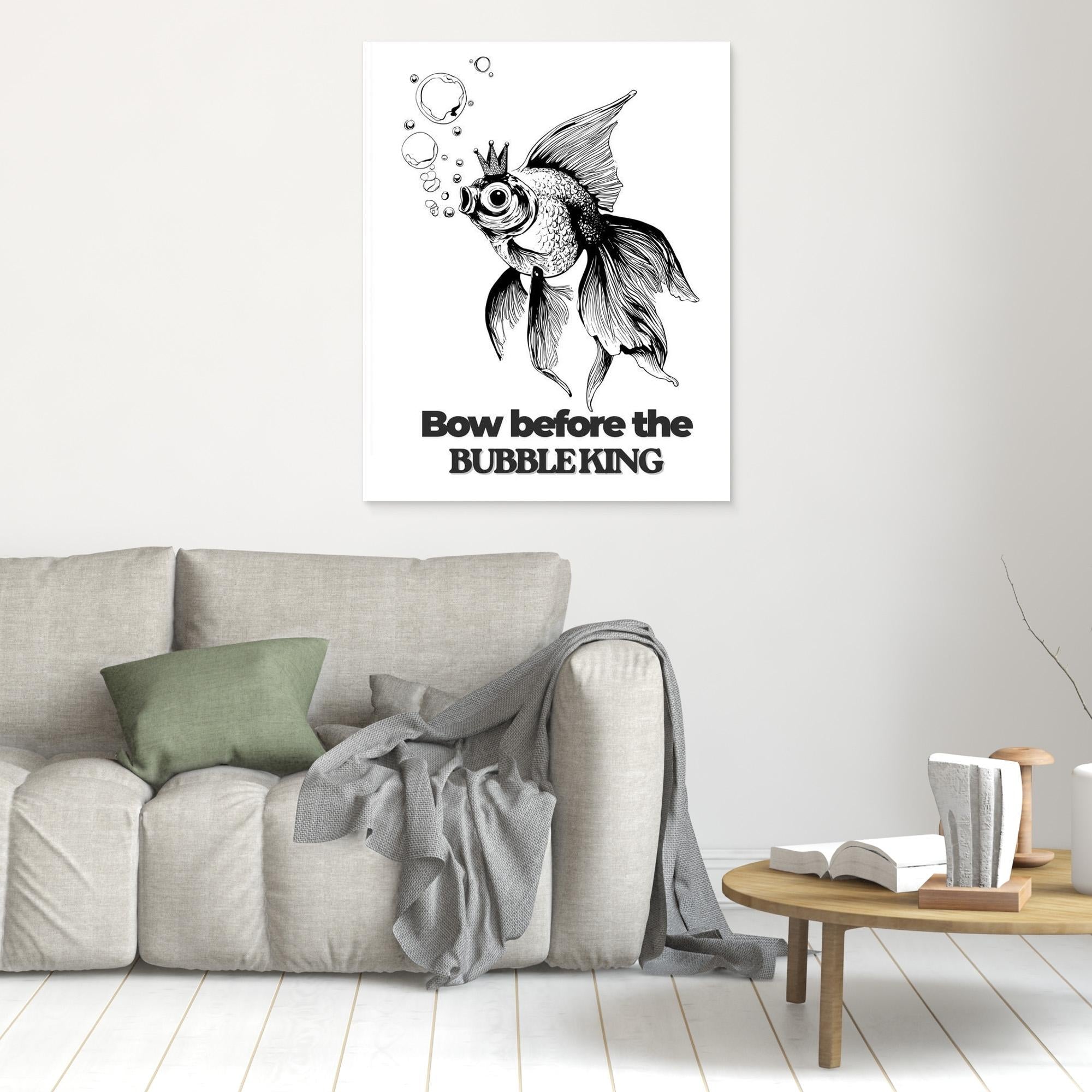 Bow Before The Bubble King Goldfish Wall Art Print