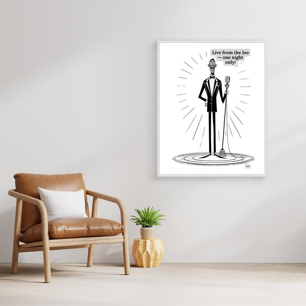 Live From The Loo Bathroom Art | Funny Musical Wall Print