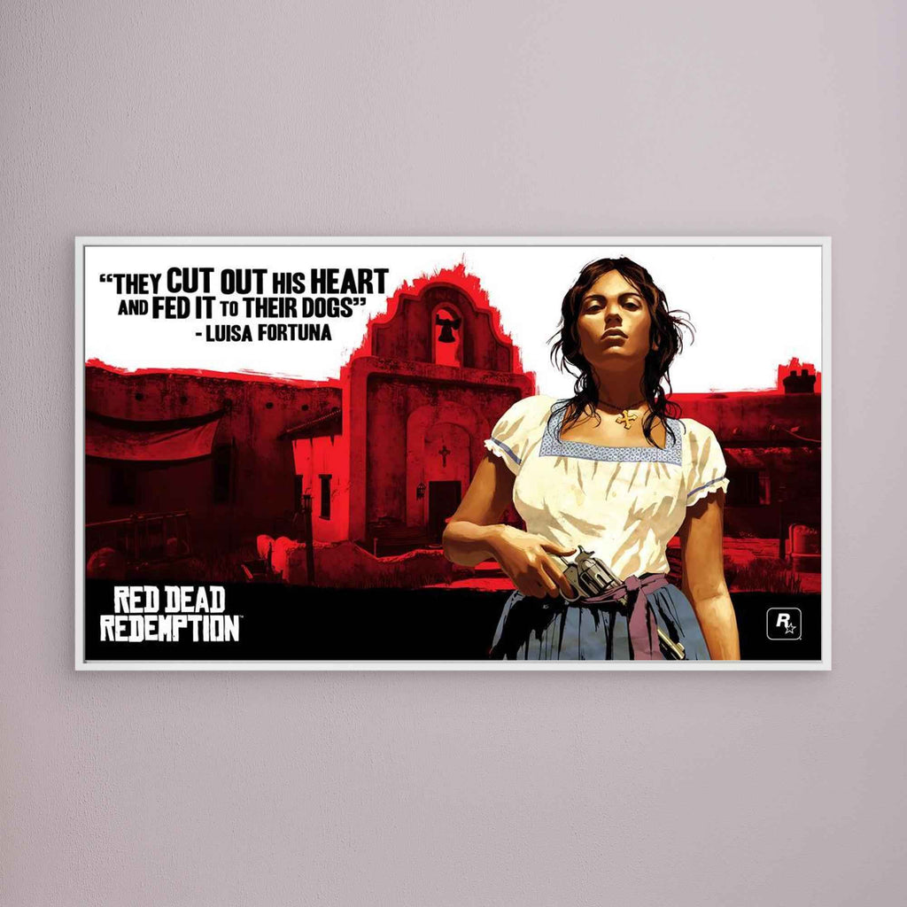 Luisa Fortuna Red Dead Redemption Canvas Print - Framed Pop Art