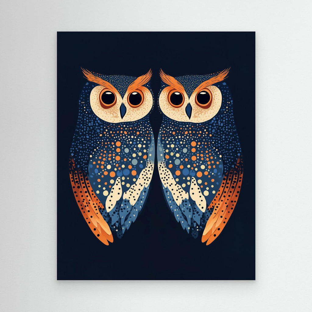 Hallway Wall Art – Modern Owl Canvas Print - Framed Pop Art