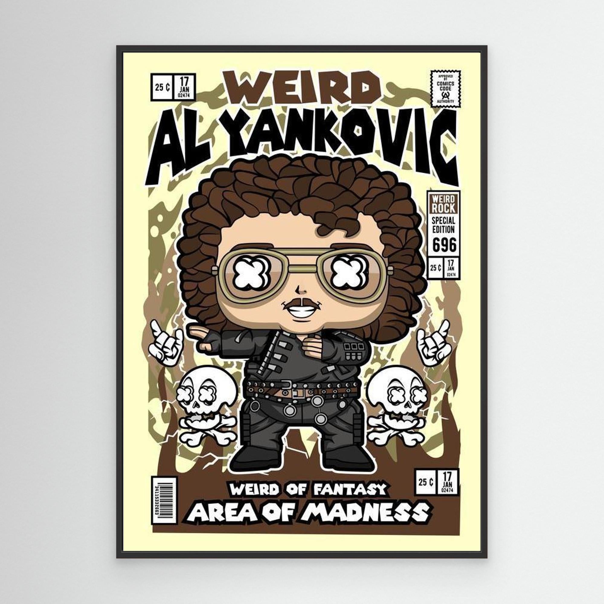 Weird Al Yankovic Comic Art | Retro Decor for Games Room - Framed Pop Art