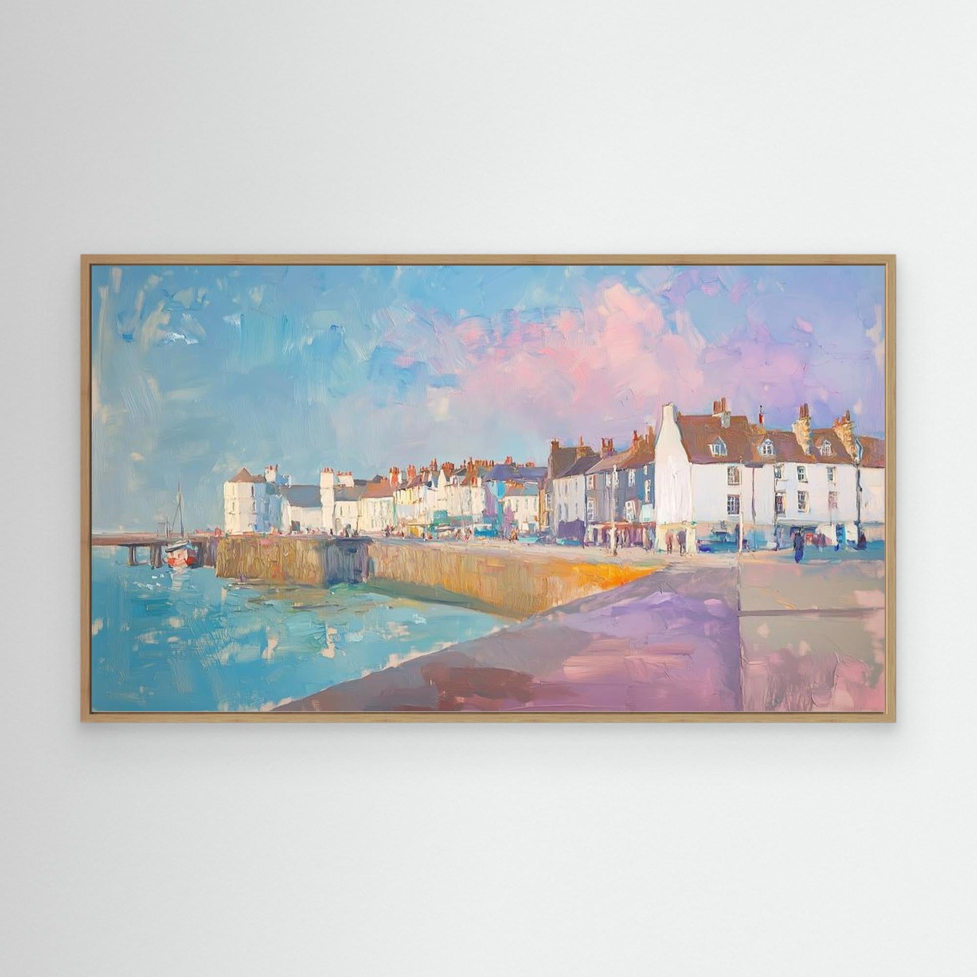 Margate Old Town & Pier Pastel Harbour Canvas Art Print
