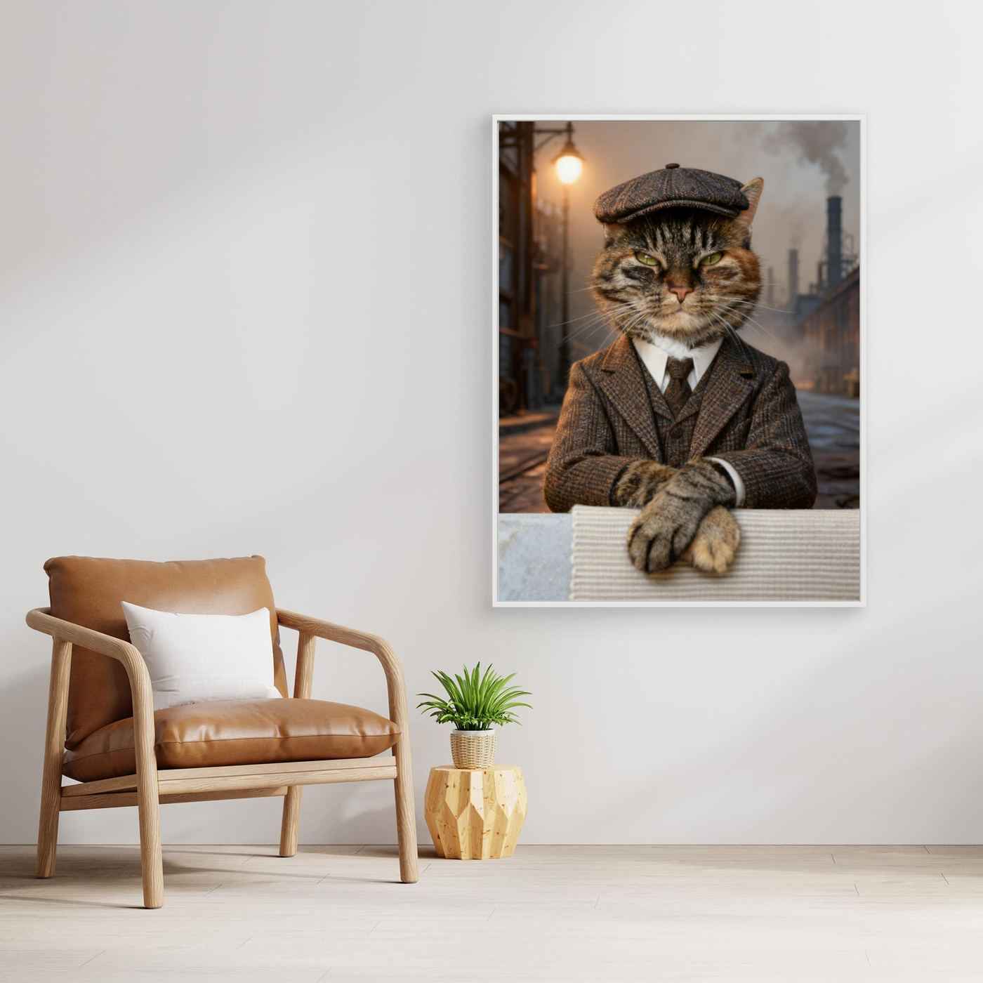 Regal Pet Portraits | Custom Peaky Blinders Style Cat Art