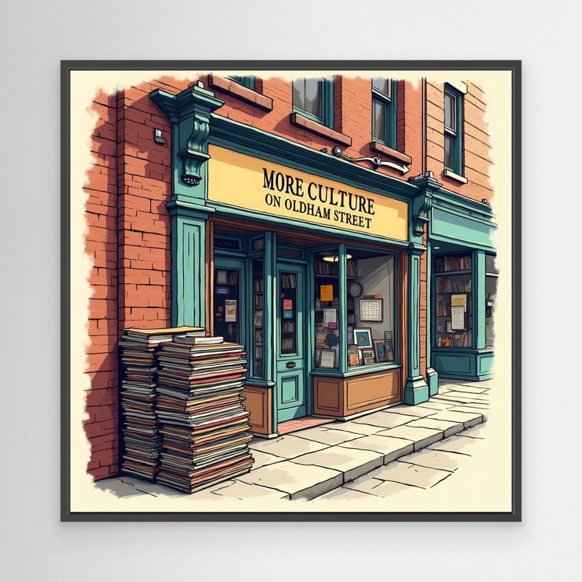 More Culture Oldham Street Manchester Art Print | Framed Canvas