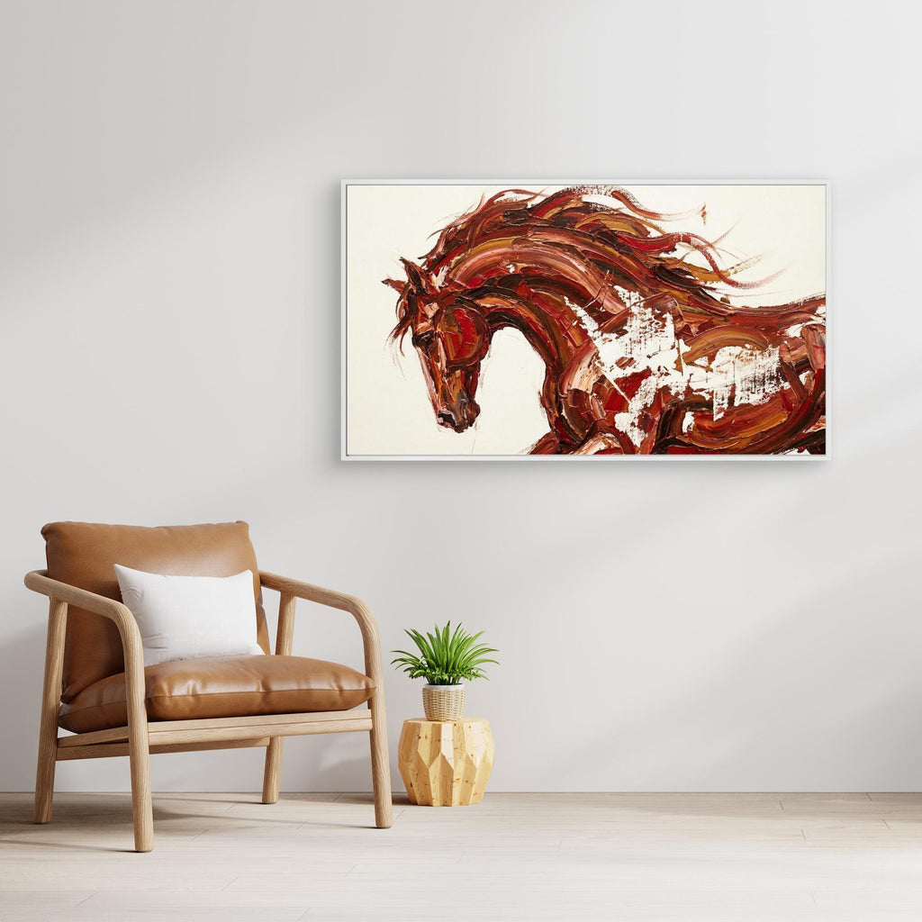 Abstract Horse Canvas Wall Art for Living Room Decor - Framed Pop Art