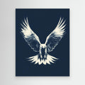Hallway Wall Art – Navy Eagle Canvas Print - Framed Pop Art