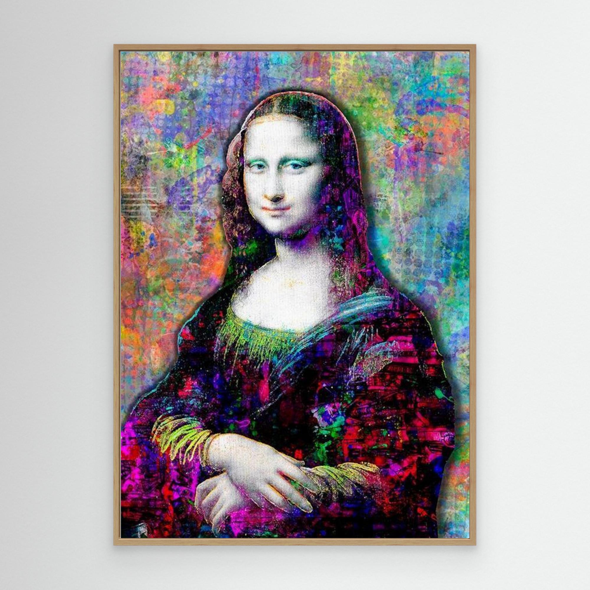 Mona Lisa Pop Art Canvas - Modern Graffiti Wall Decor