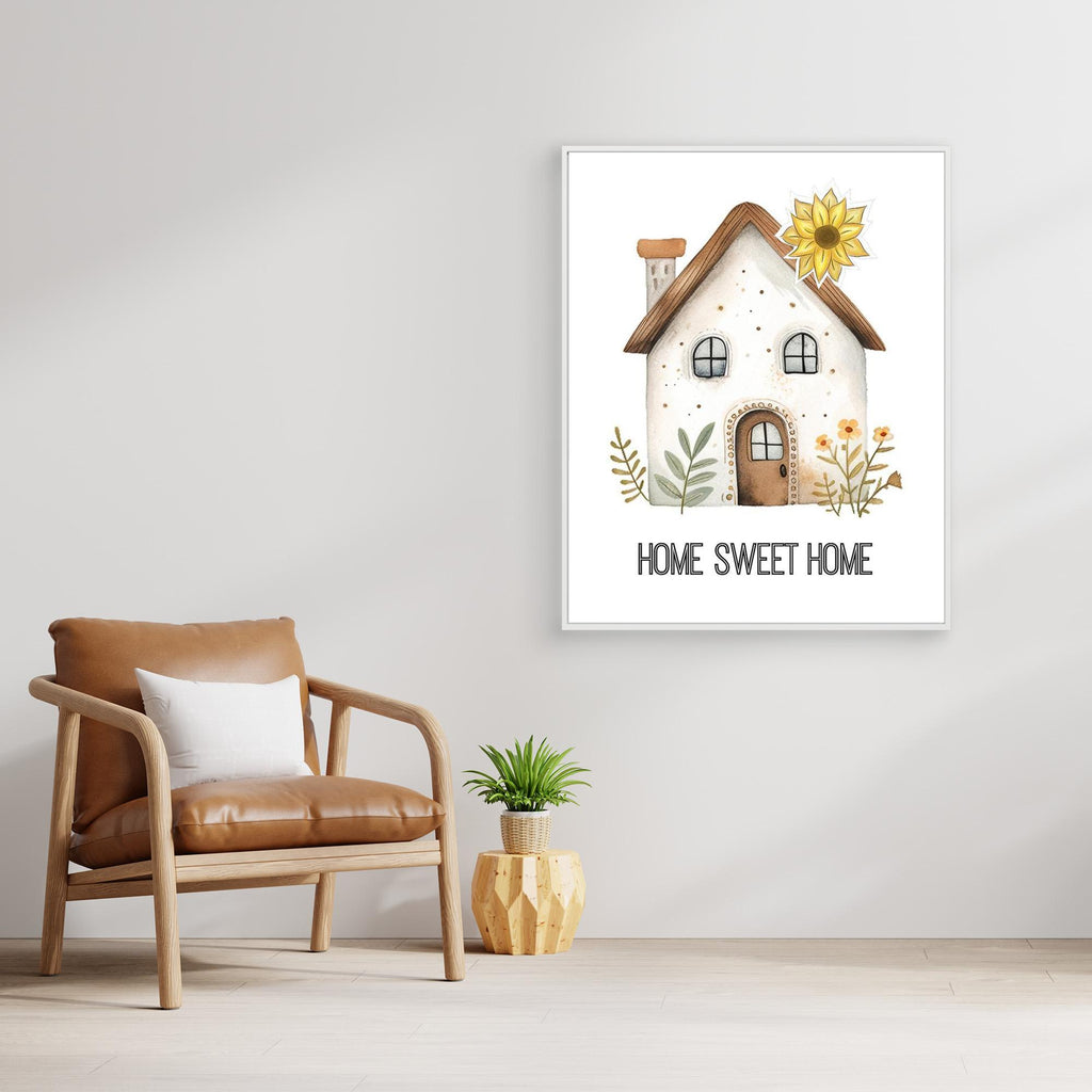 Home Sweet Home Wall Art Canvas Print for Hallway Decor - Framed Pop Art