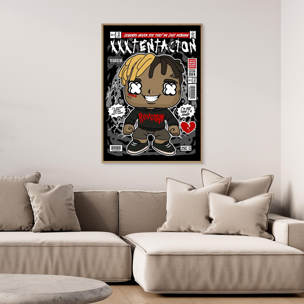 XXXTentacion Inspired Canvas Print for Hallway Wall Art - Framed Pop Art