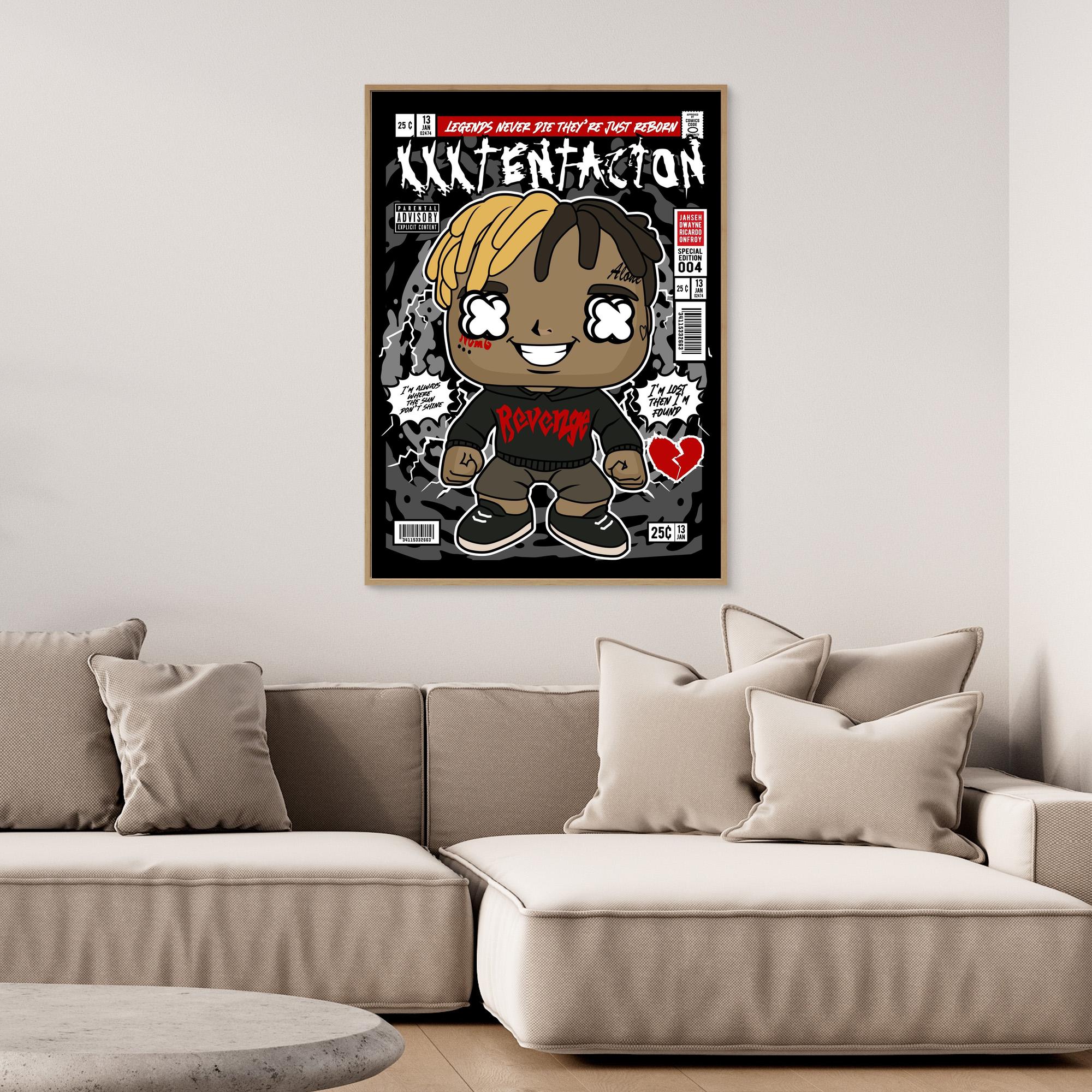 XXXTentacion Inspired Canvas Print for Hallway Wall Art - Framed Pop Art