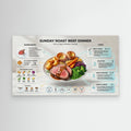 Sunday Roast Recipe Infographic – Kitchen Wall Art Print - Framed Pop Art