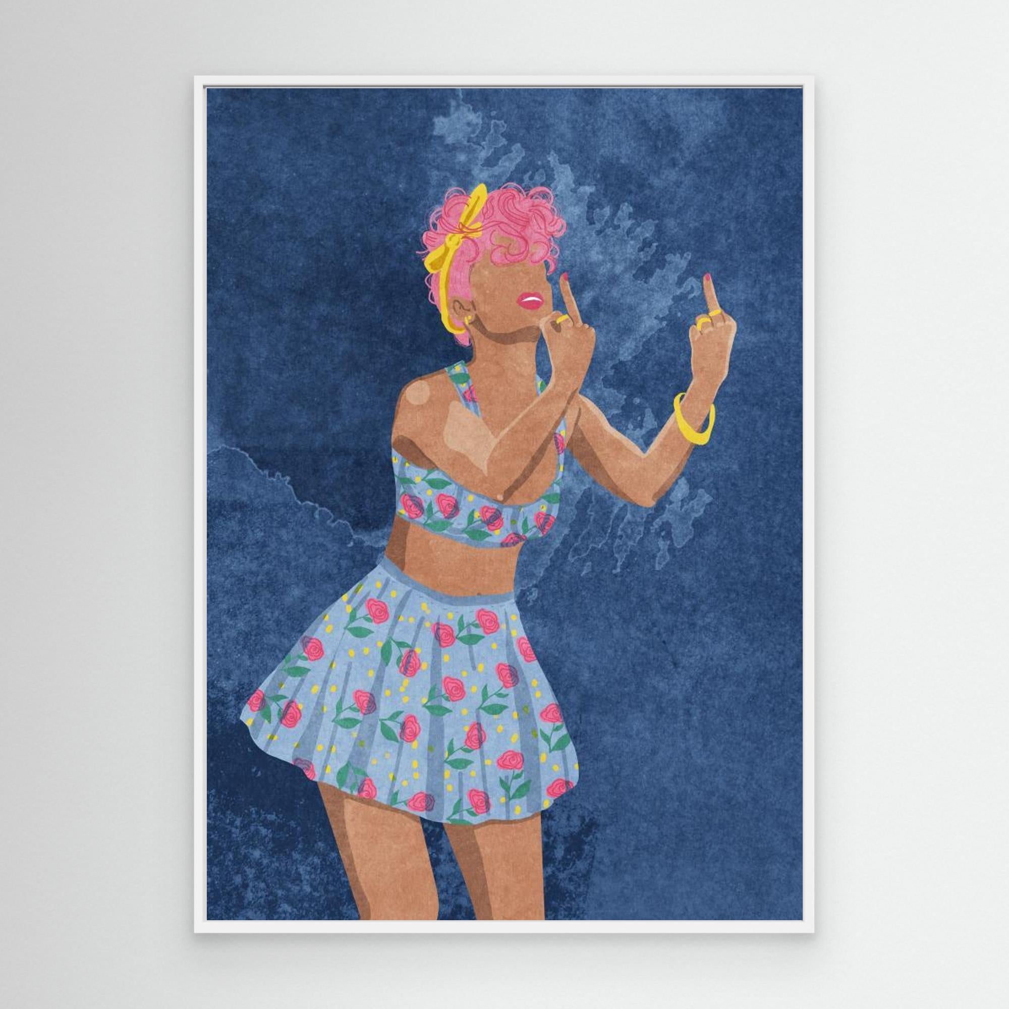 Not Your Girl Feminist Wall Art | Bold Retro Decor - Framed Pop Art