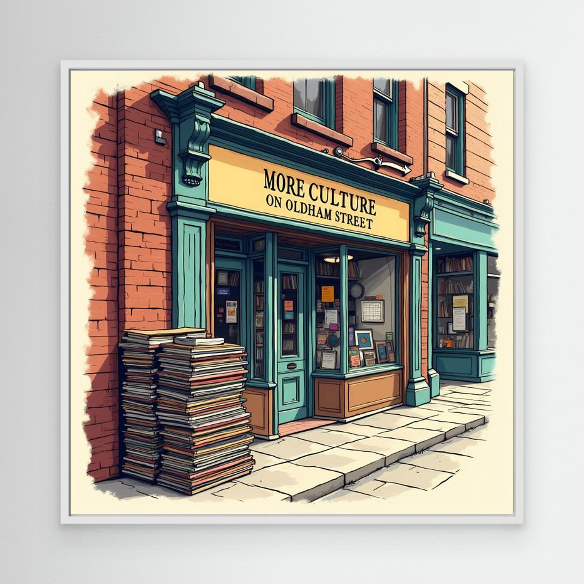 More Culture Oldham Street Manchester Art Print | Framed Canvas