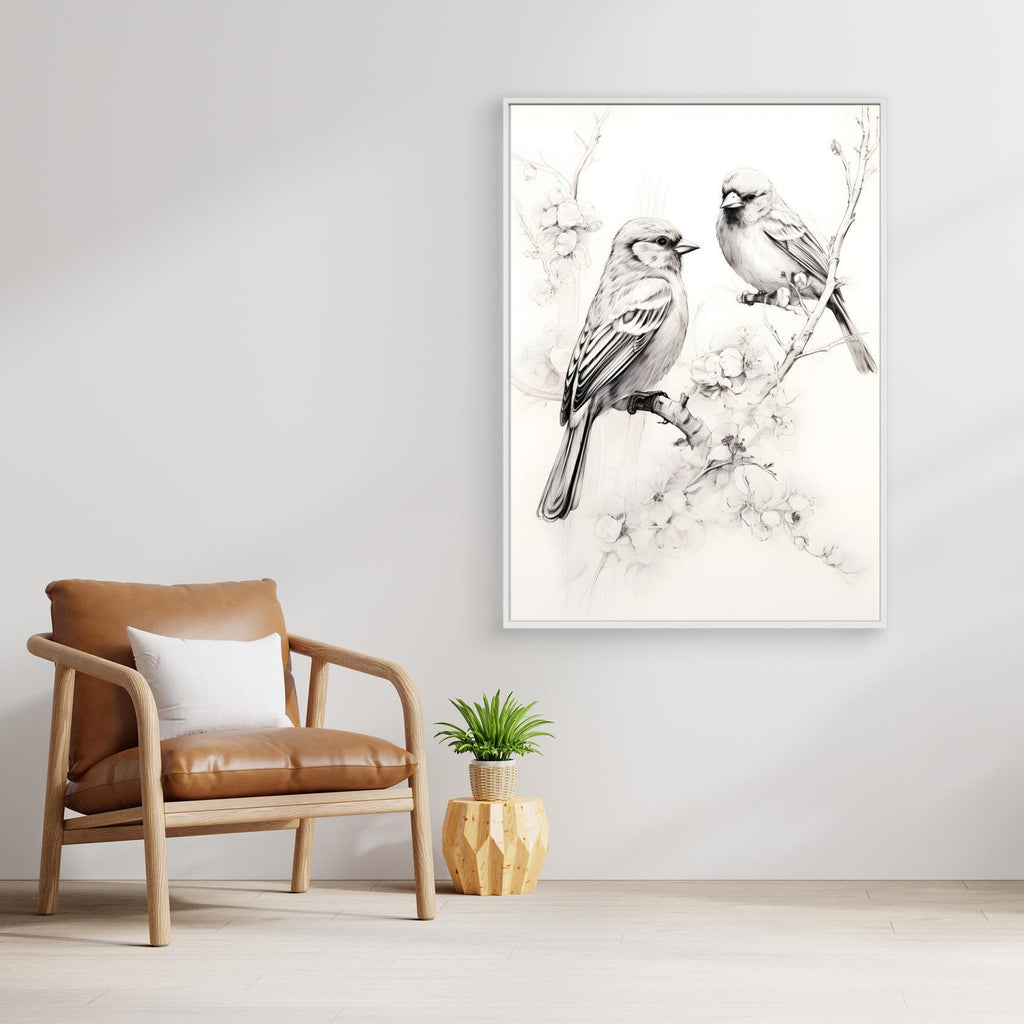 Sketch Bird Wall Art | Nature Nursery Decor & Prints - Framed Pop Art