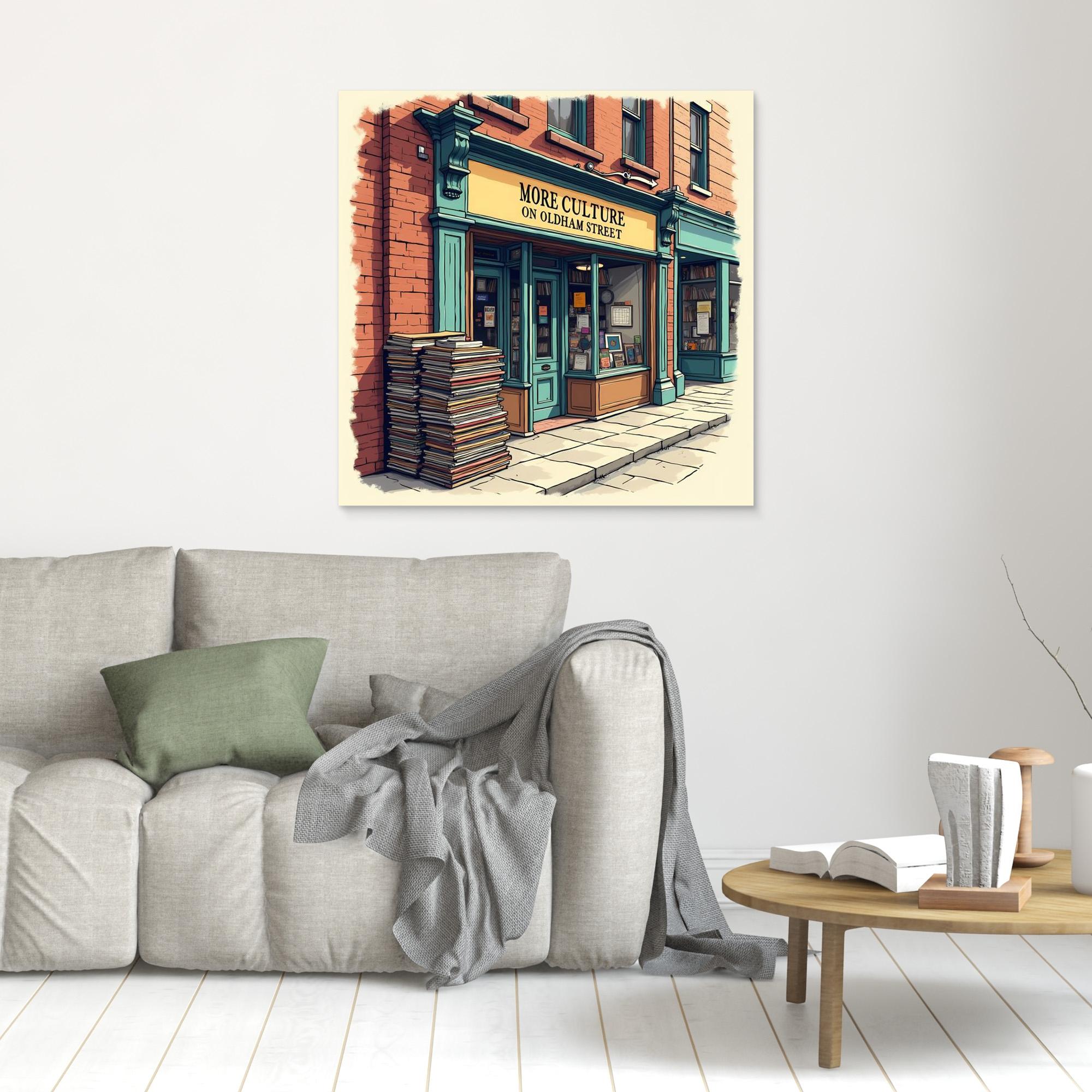 More Culture Oldham Street Manchester Art Print | Framed Canvas