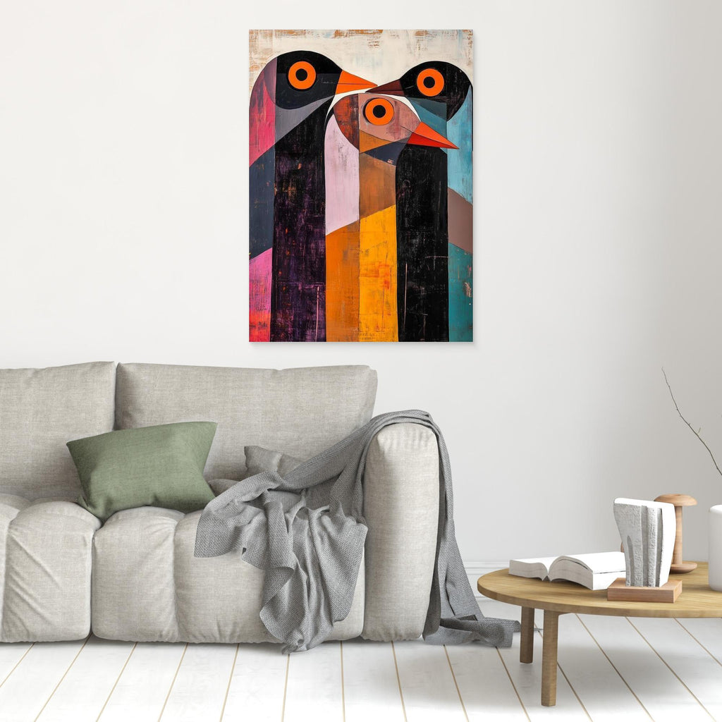 Abstract Penguin Bold Canvas Art