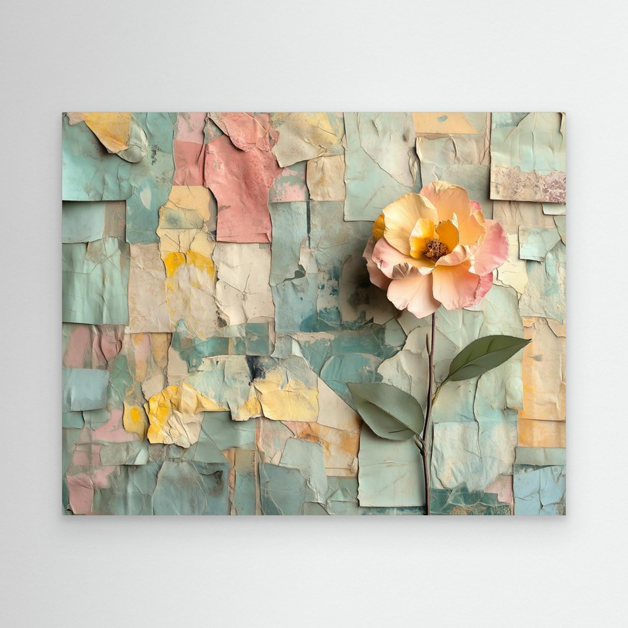 Abstract Floral Wall Art Canvas for Bedroom Decor