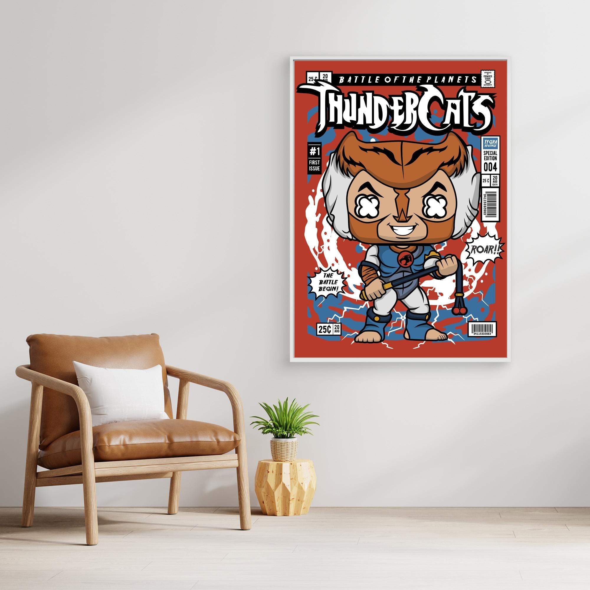 Thundercats Comic Wall Art | Retro 80s Kids Bedroom Decor - Framed Pop Art