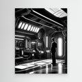 Retro-Futuristic Noir Sci-Fi Wall Art | Canvas Print - Framed Pop Art