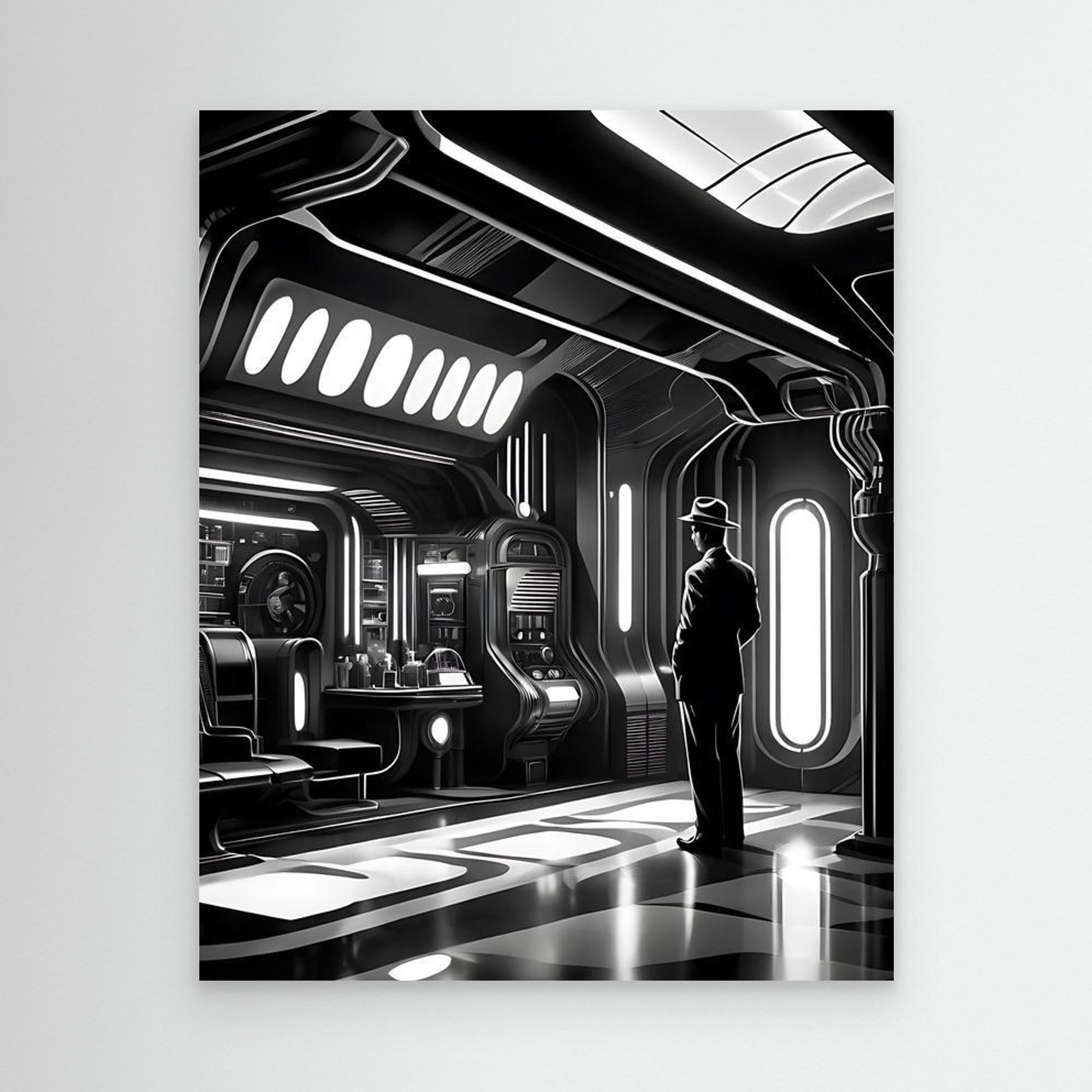 Retro-Futuristic Noir Sci-Fi Wall Art | Canvas Print - Framed Pop Art